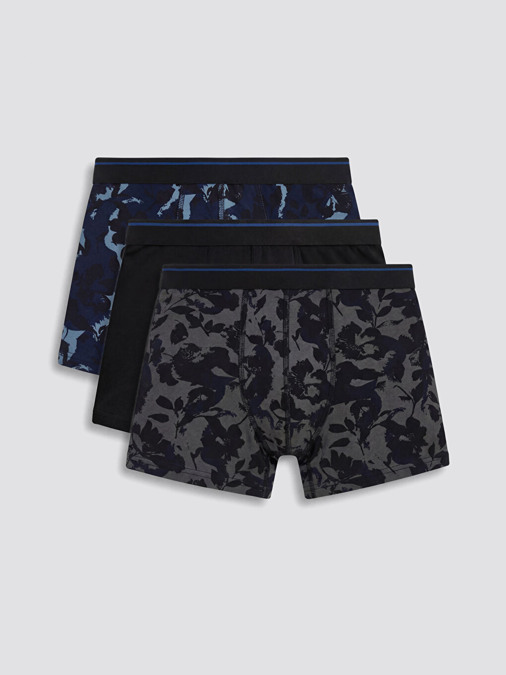 Siyah Pamuklu Esnek Erkek Boxer 3'lü