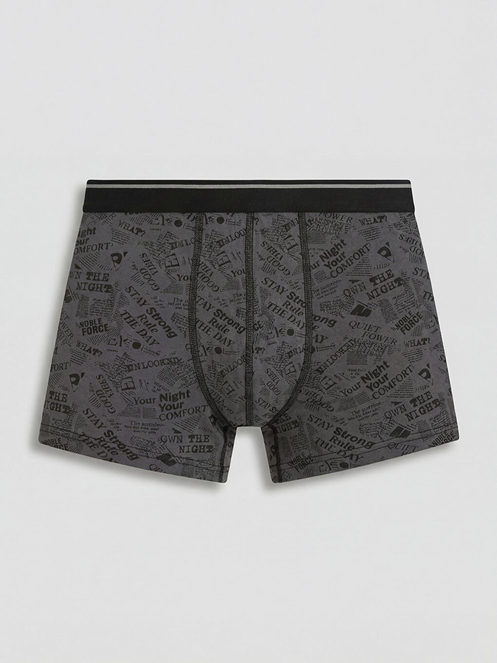 Antrasit Pamuklu Erkek Boxer 3'lü-3