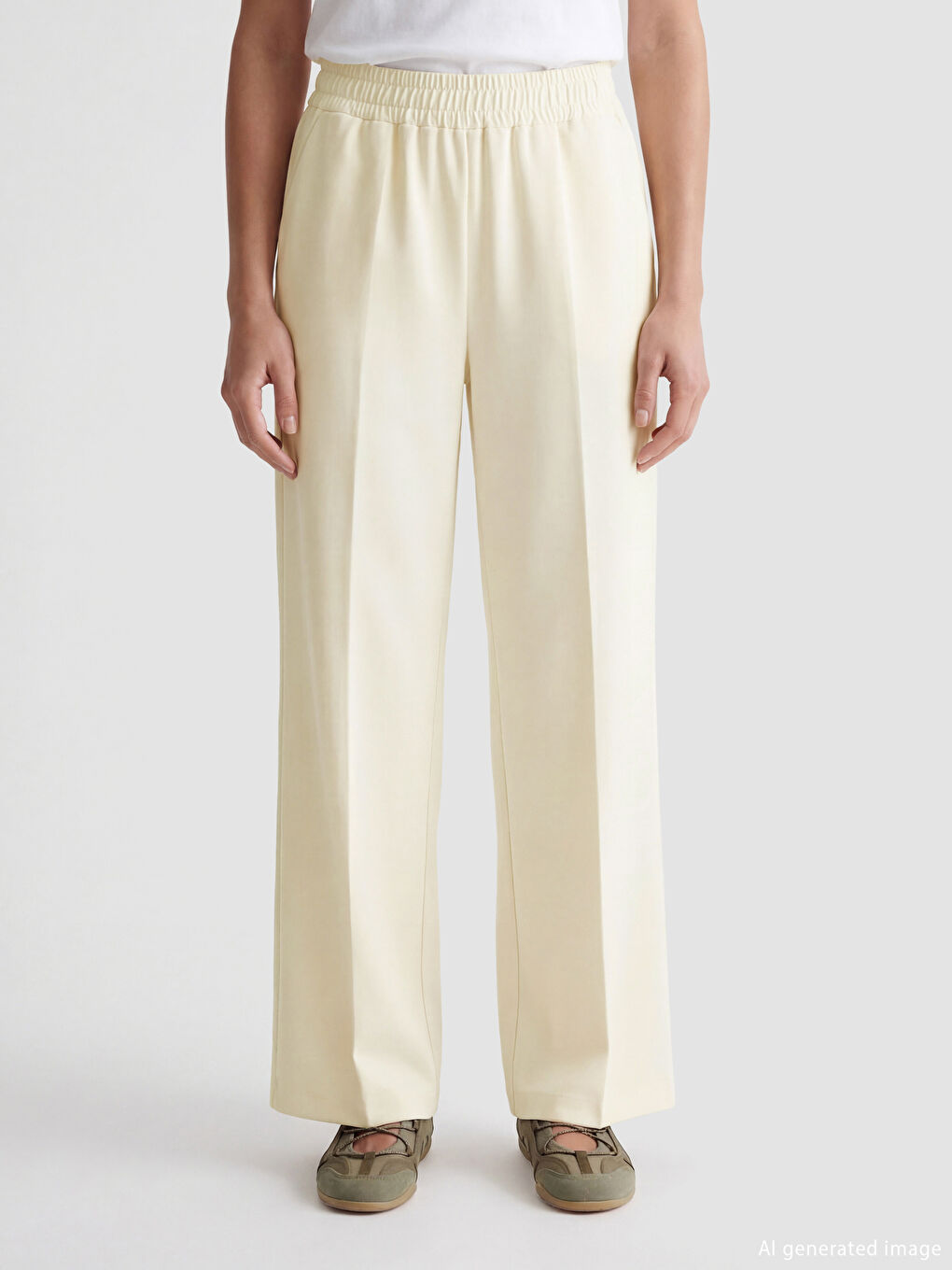 بنطلونات جوجرز ناعمة بخصر مطاطي للسيدات-1