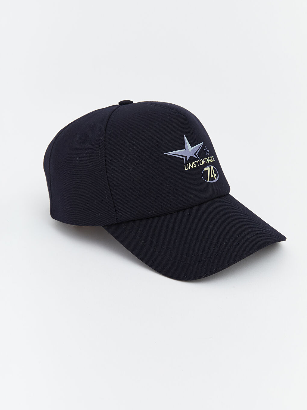 Lacivert Baskılı Erkek Kep Şapka -1
