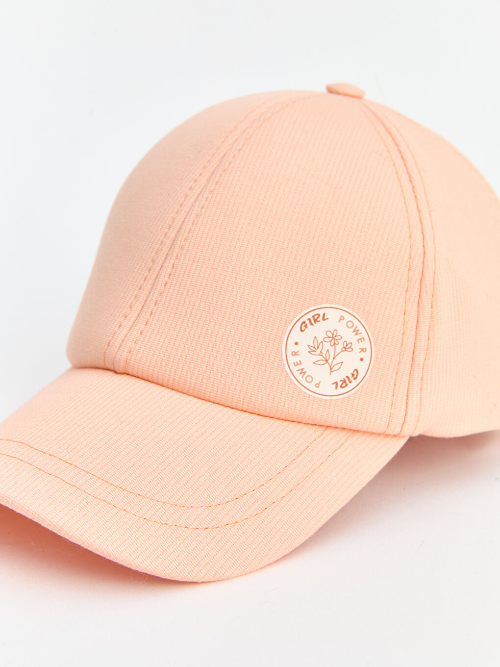 Pembe Çiçek Nakışlı Kadın Kep Şapka-1