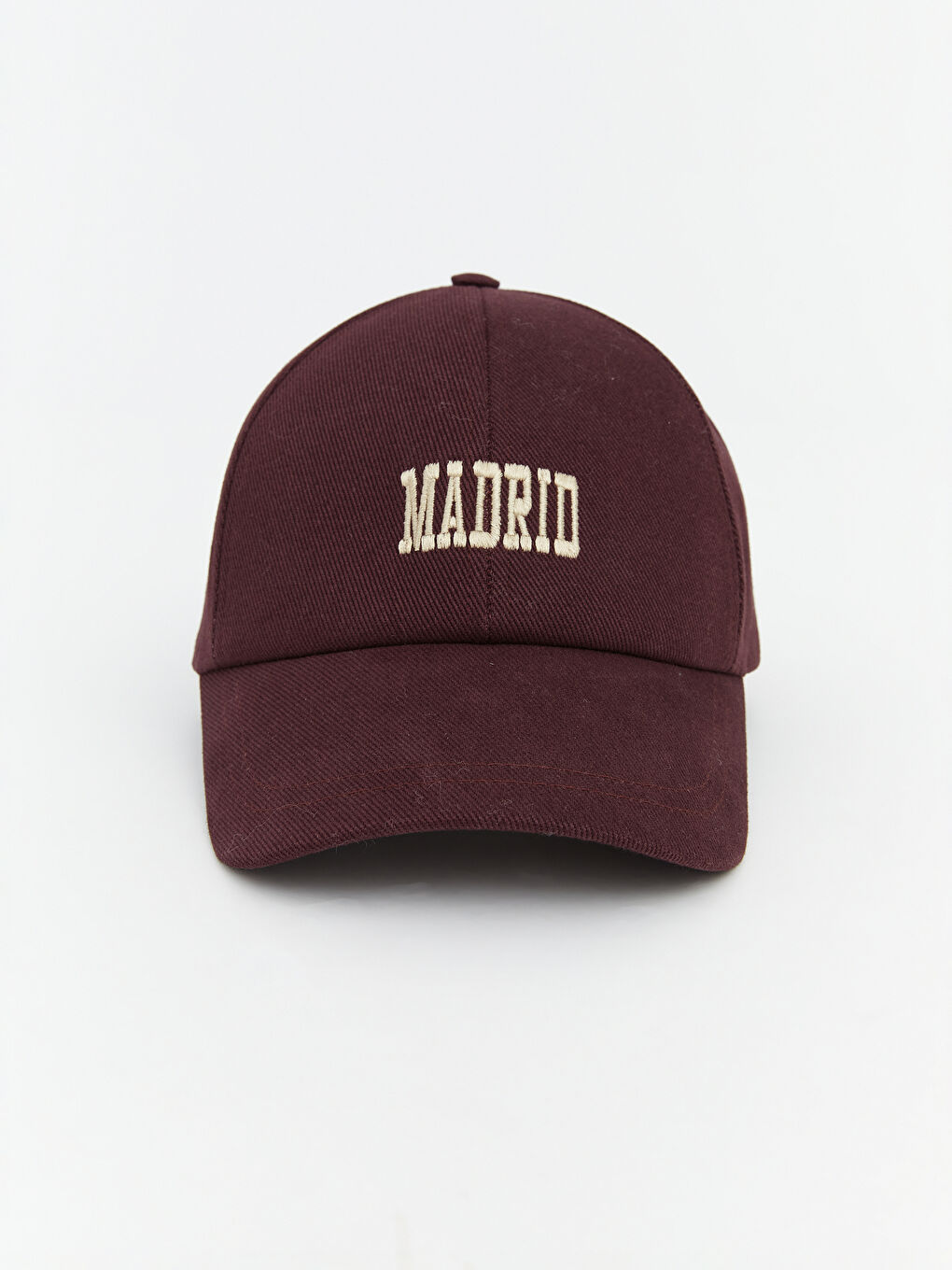 Bordo Madrid Nakışlı Erkek Kep Şapka 