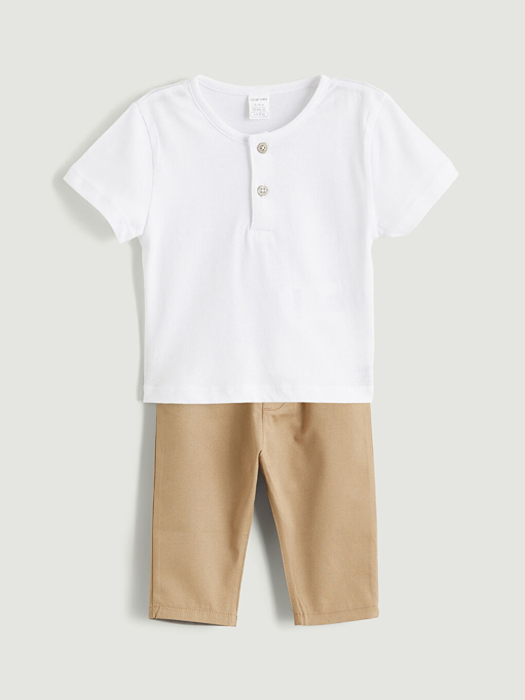 Crew Neck Baby Boys T-Shirt and Pants 2 Pack