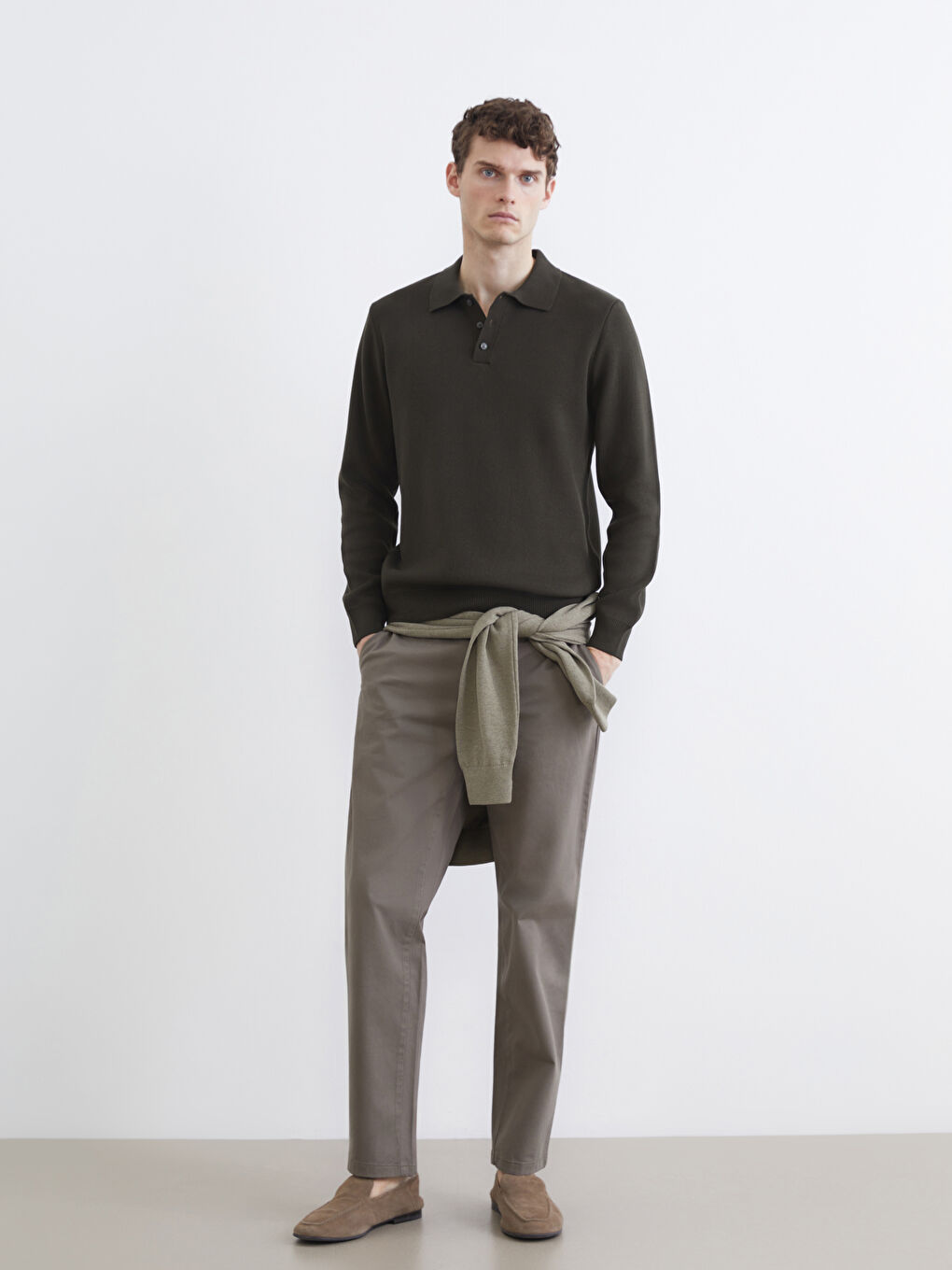 Men's Polo Neck Knit Sweater-1