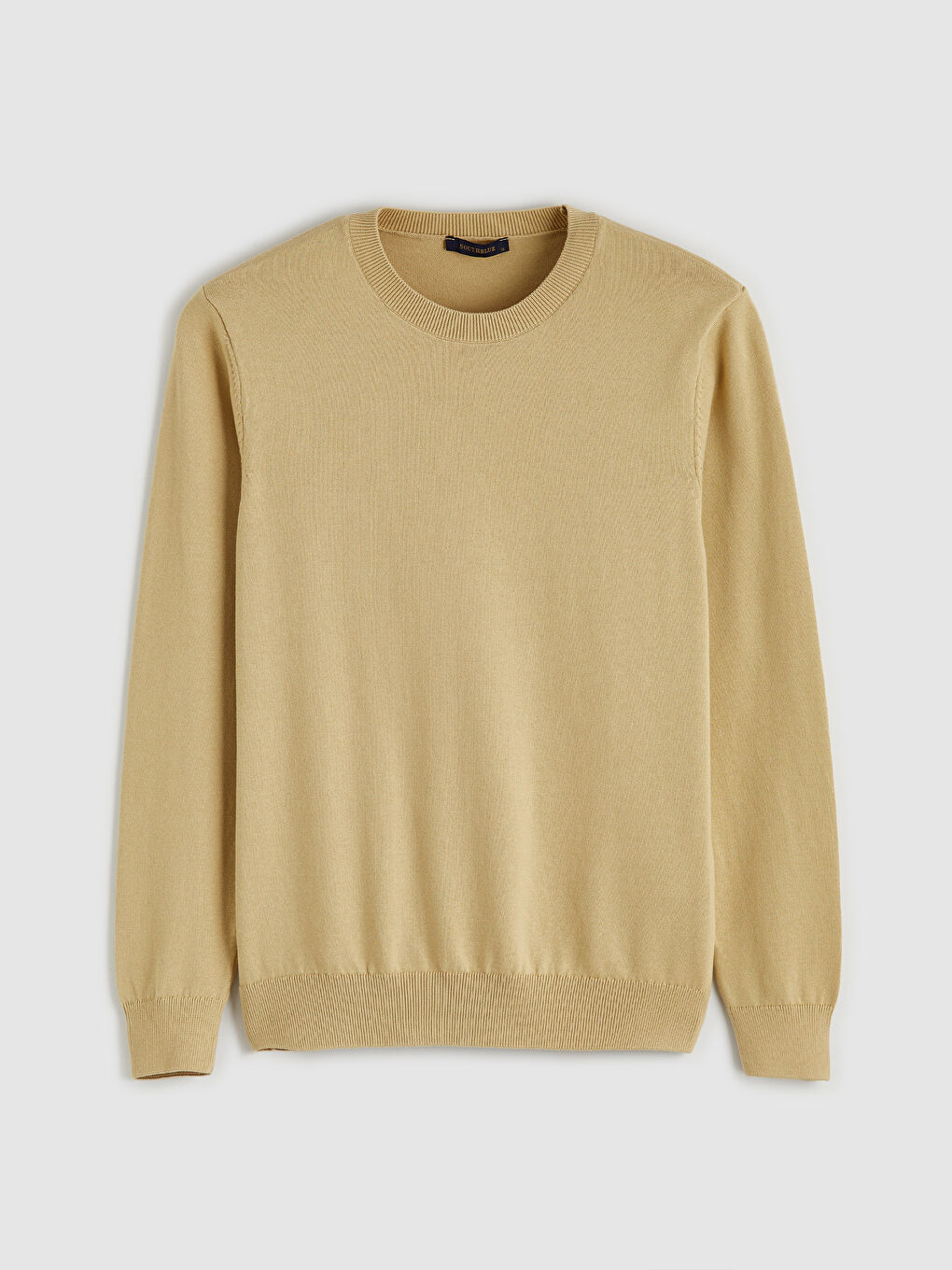 Sarı Bisiklet Yaka Erkek Triko Kazak