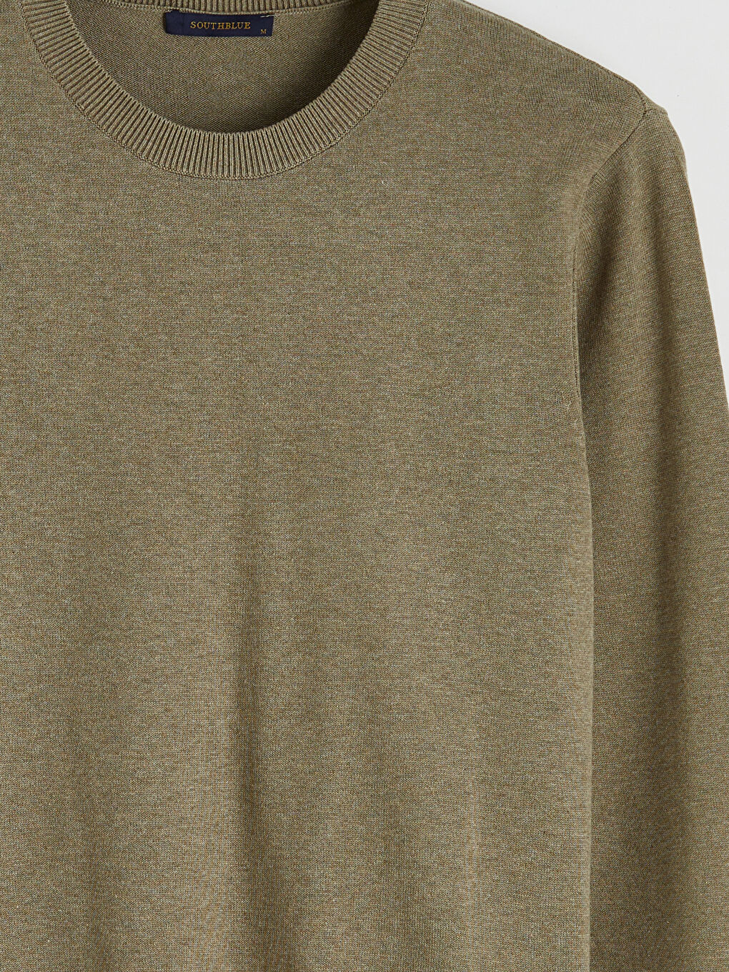 Haki Bisiklet Yaka Erkek Triko Kazak-1