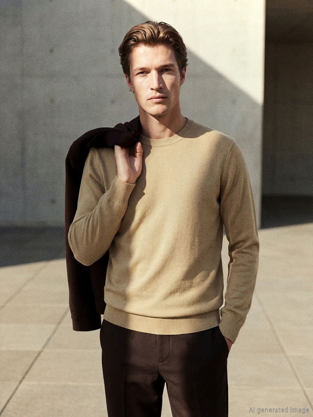 Muški Okrugli Izrez Trikotažni Džemper