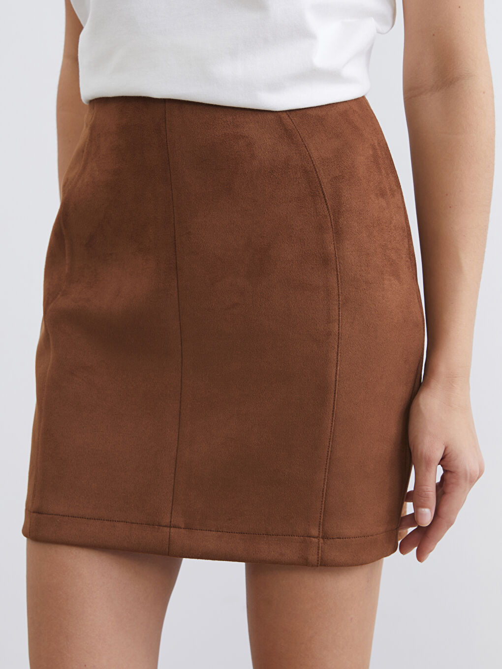 Woman BROWN Skirt-2