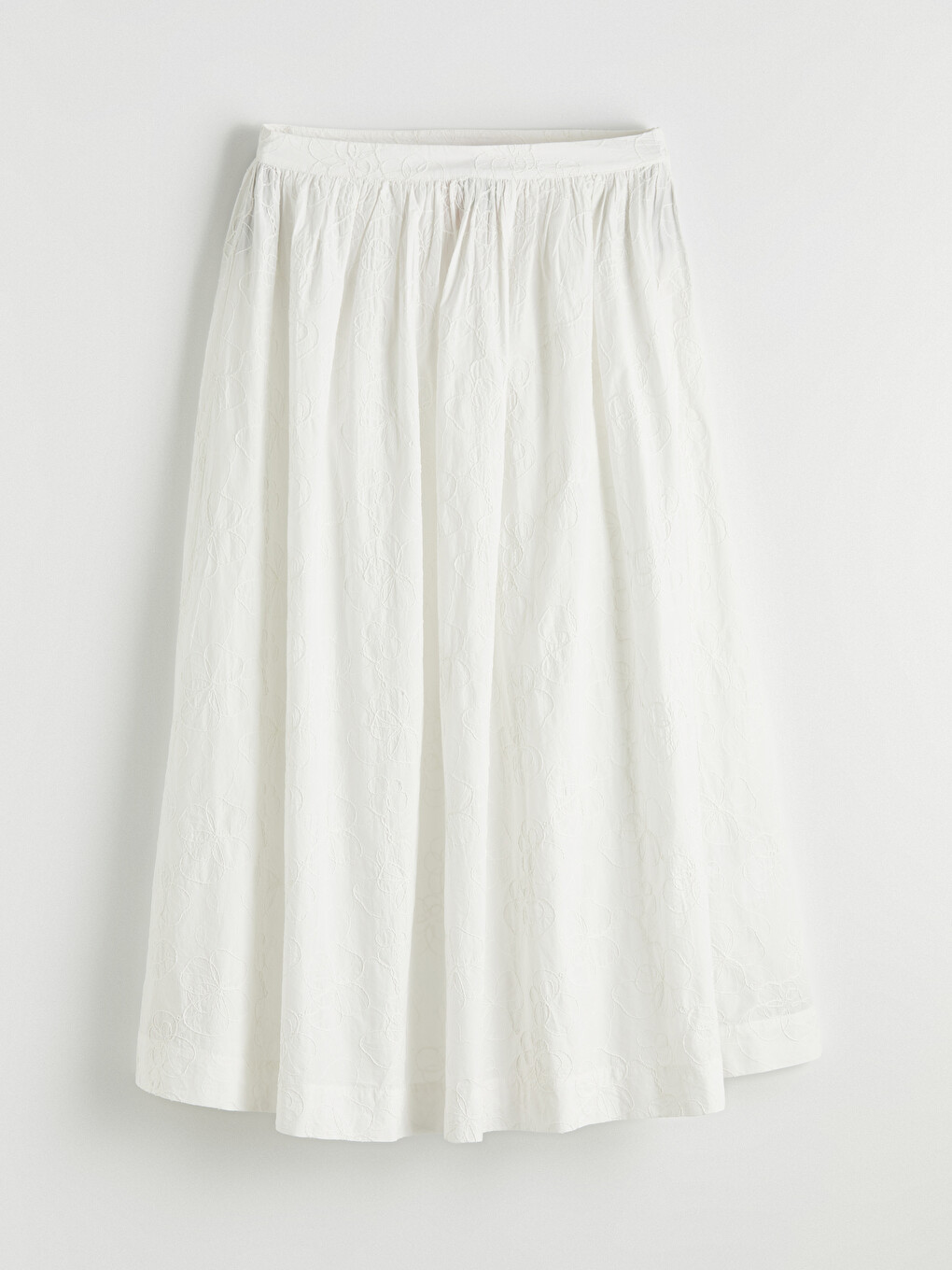 Woman White Skirt-4