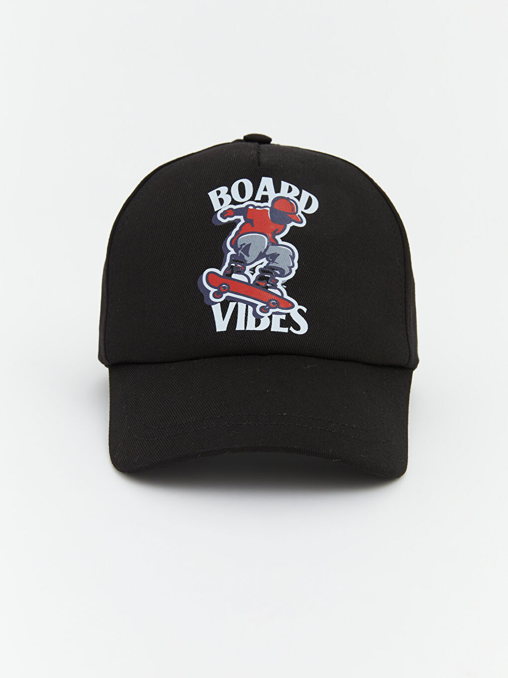 Siyah Baskılı Erkek Çocuk Kep Şapka