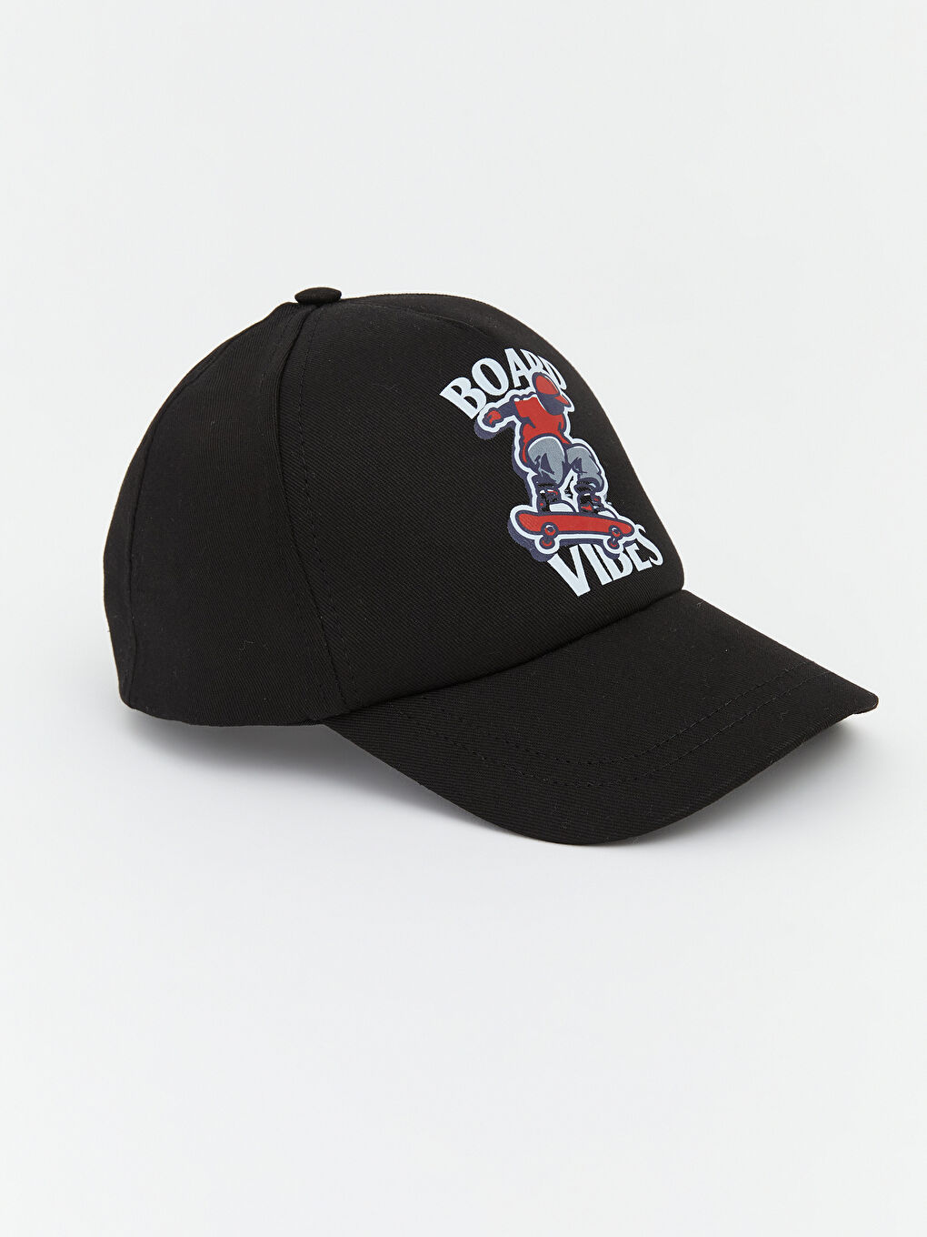 Siyah Baskılı Erkek Çocuk Kep Şapka-1