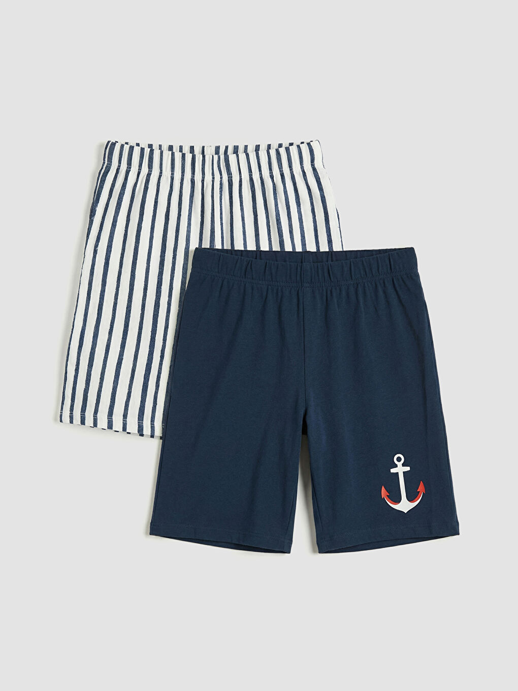 Beyaz Erkek Çocuk Şort Pijama Altı 2'li