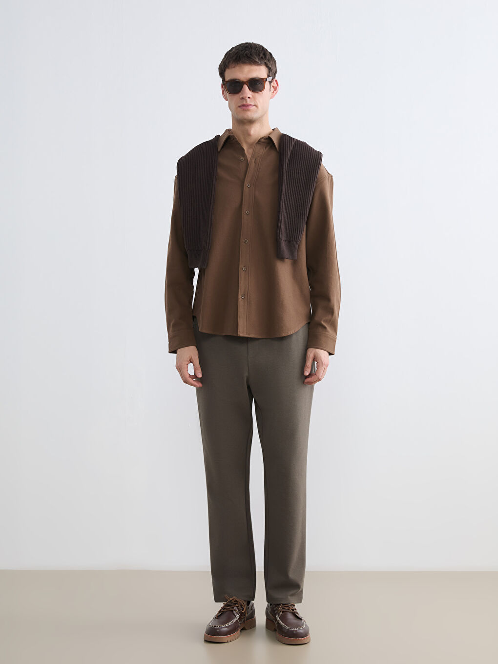 Regular Fit Dobby Shirt for Men-1