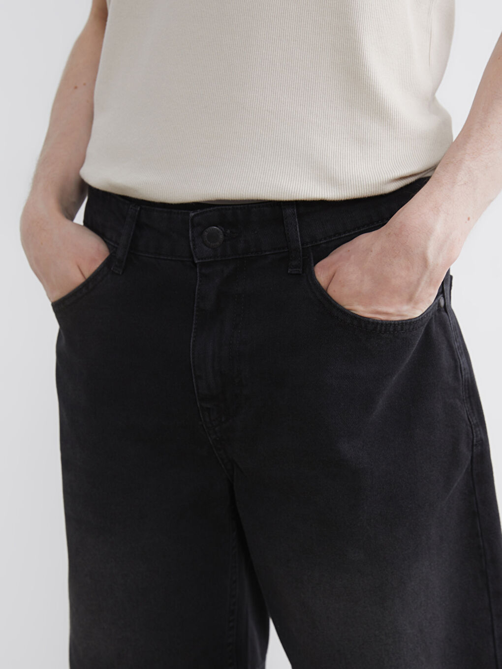 شورت جينز أسود رجل-2