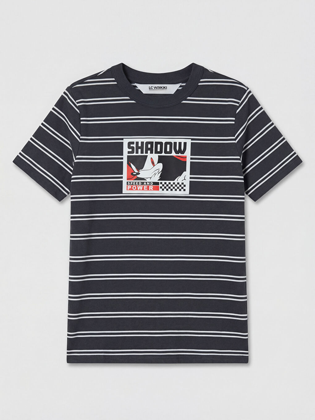 T-shirt garçon à col rond imprimé Sonic