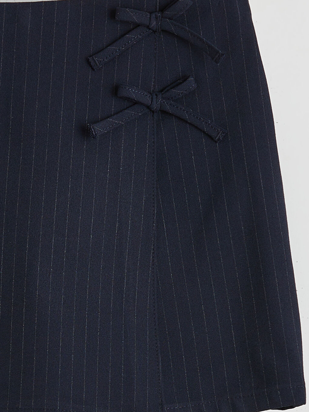 Lacivert Fiyonk Detaylı Kız Çocuk Şort Etek-2