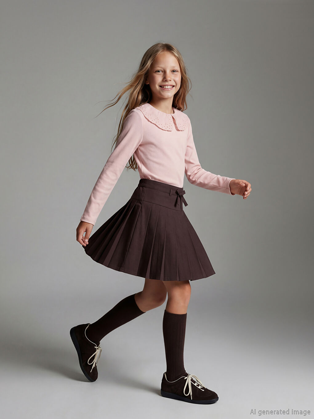 Pleated Girls' Skort-1