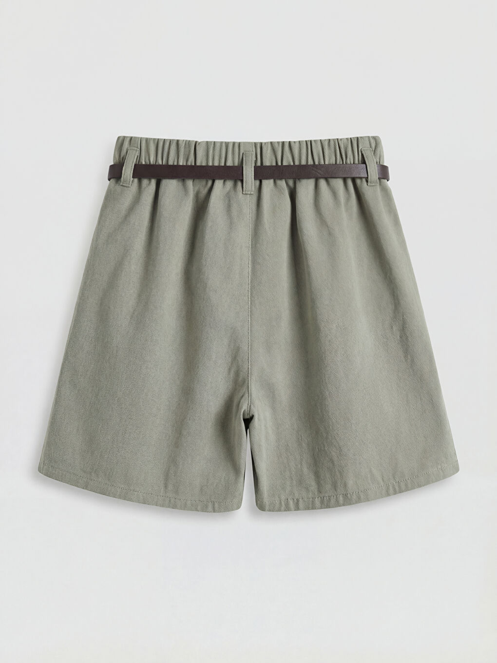 Haki Pileli Kız Çocuk Şort Etek-1