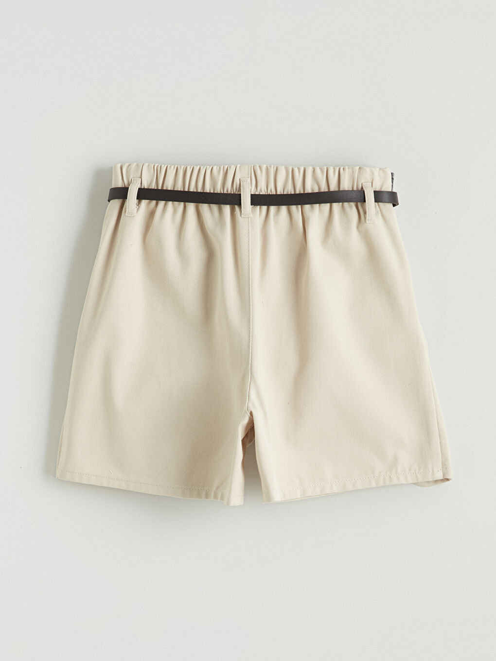 Bej Pileli Kız Çocuk Şort Etek-2