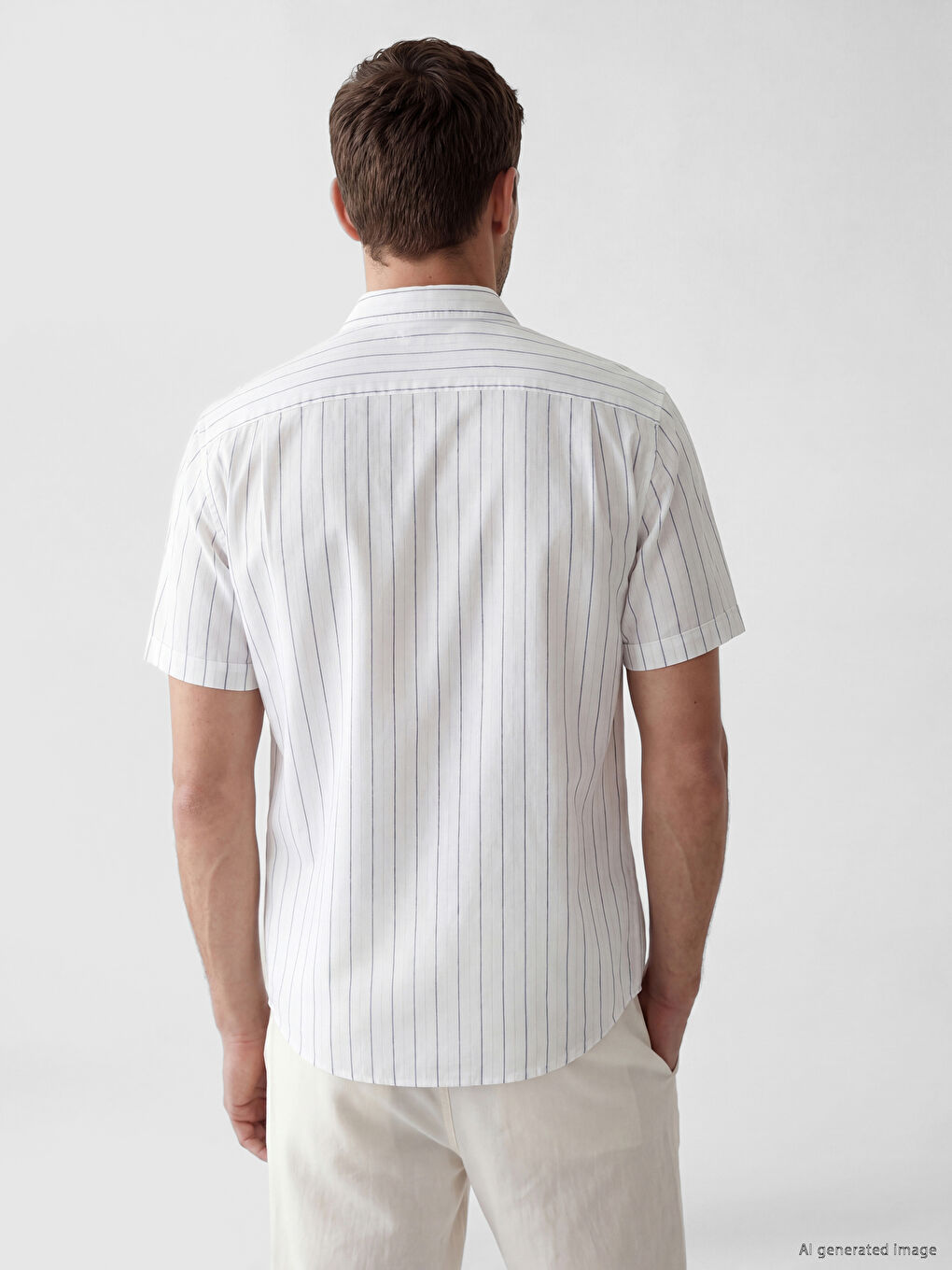 Regular Fit Striped Dobby Men's Shirt-2