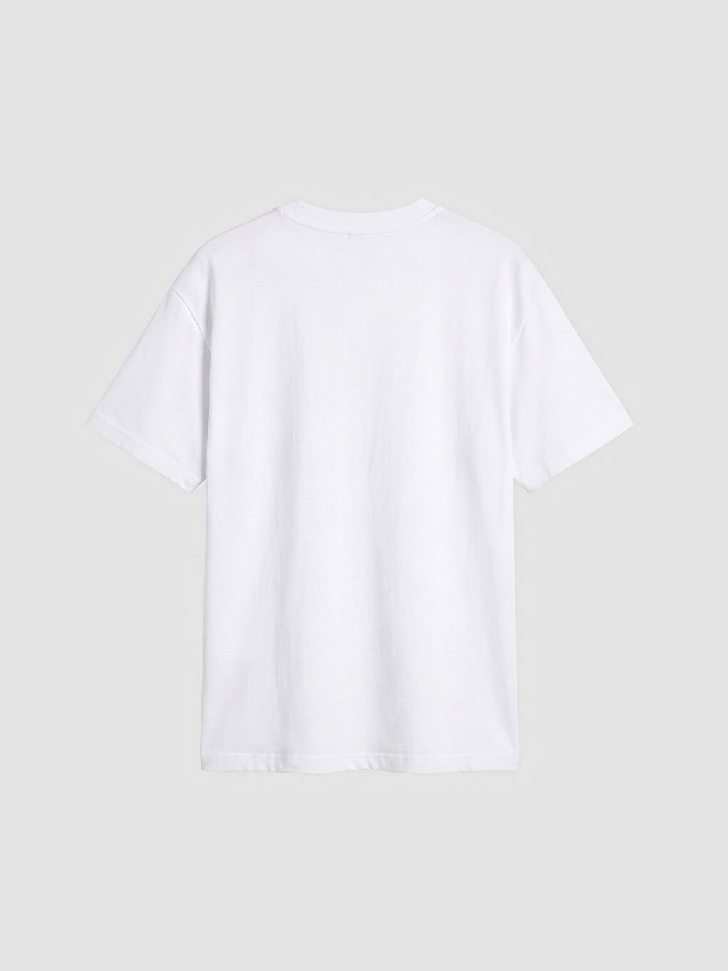 Beyaz Bisiklet Yaka Baskılı Kız Çocuk Tişört-1