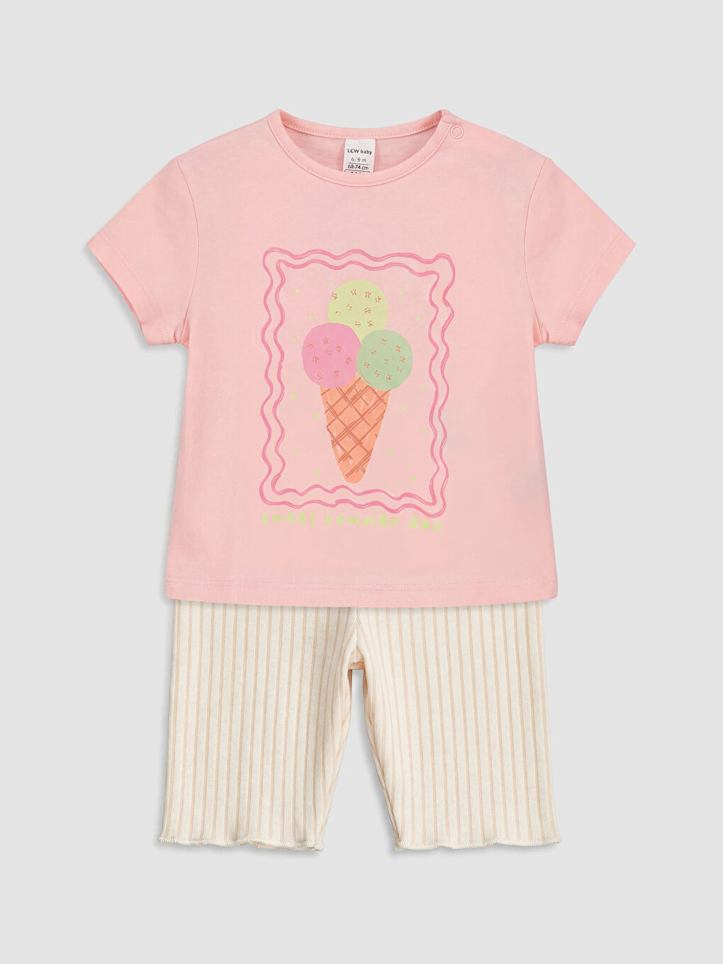 Ice Cream Printed Baby Girls' Set