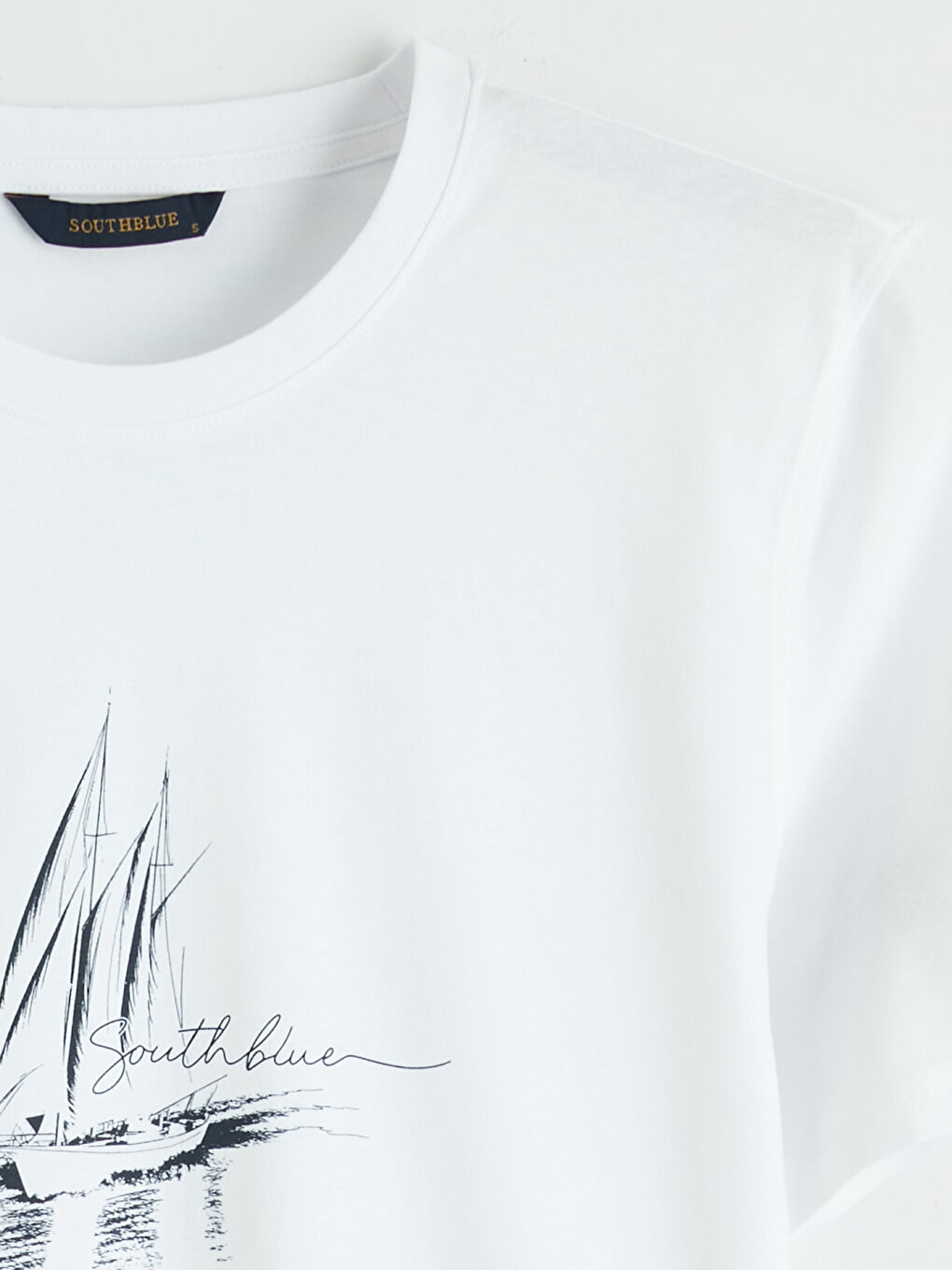 Crew Neck Printed Men's Knitted T-Shirt-5