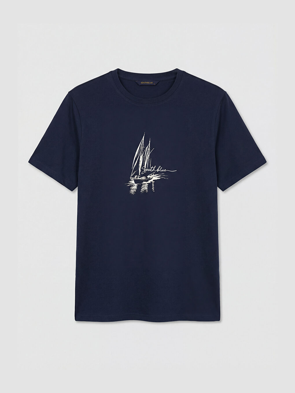 Crew Neck Printed Men's Knitted T-Shirt-4