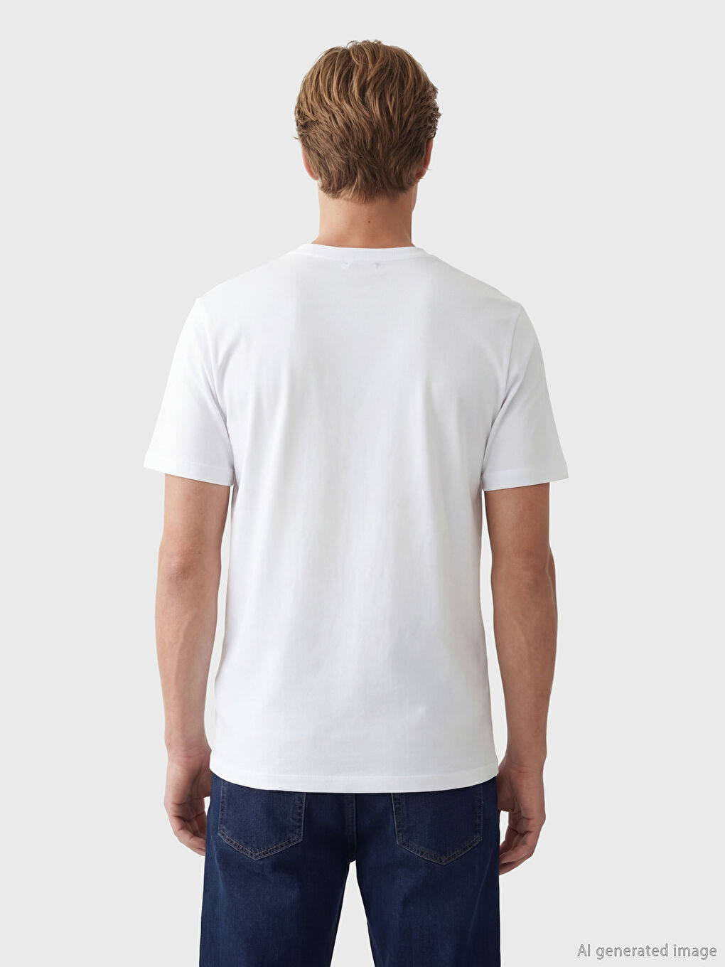 Crew Neck Printed Men's Knitted T-Shirt-3