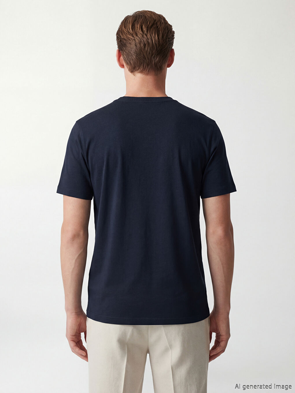 Crew Neck Printed Men's Knitted T-Shirt-3