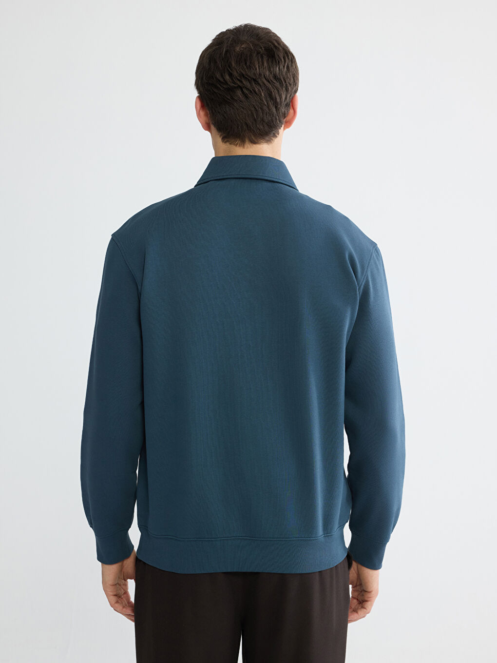 Men's Polo Collar Sweatshirt-3