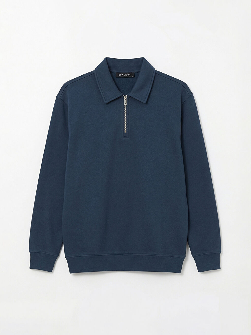 Men's Polo Collar Sweatshirt-4