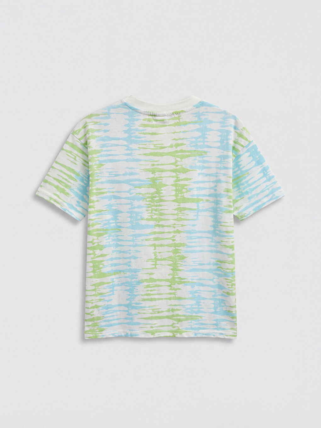 Crew Neck Patterned and Printed Boys' T-Shirt-1
