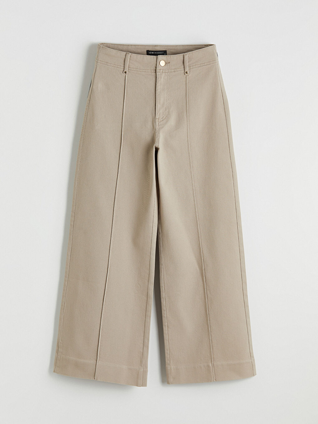 Женщины Бежевый Джинсы-4