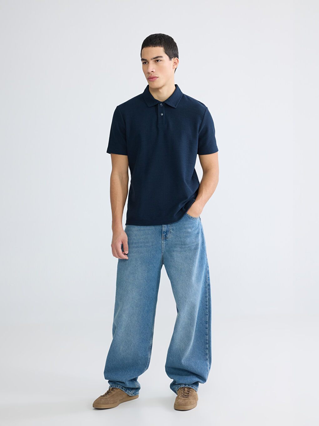 İndigo Loose Fit Erkek Jean Pantolon