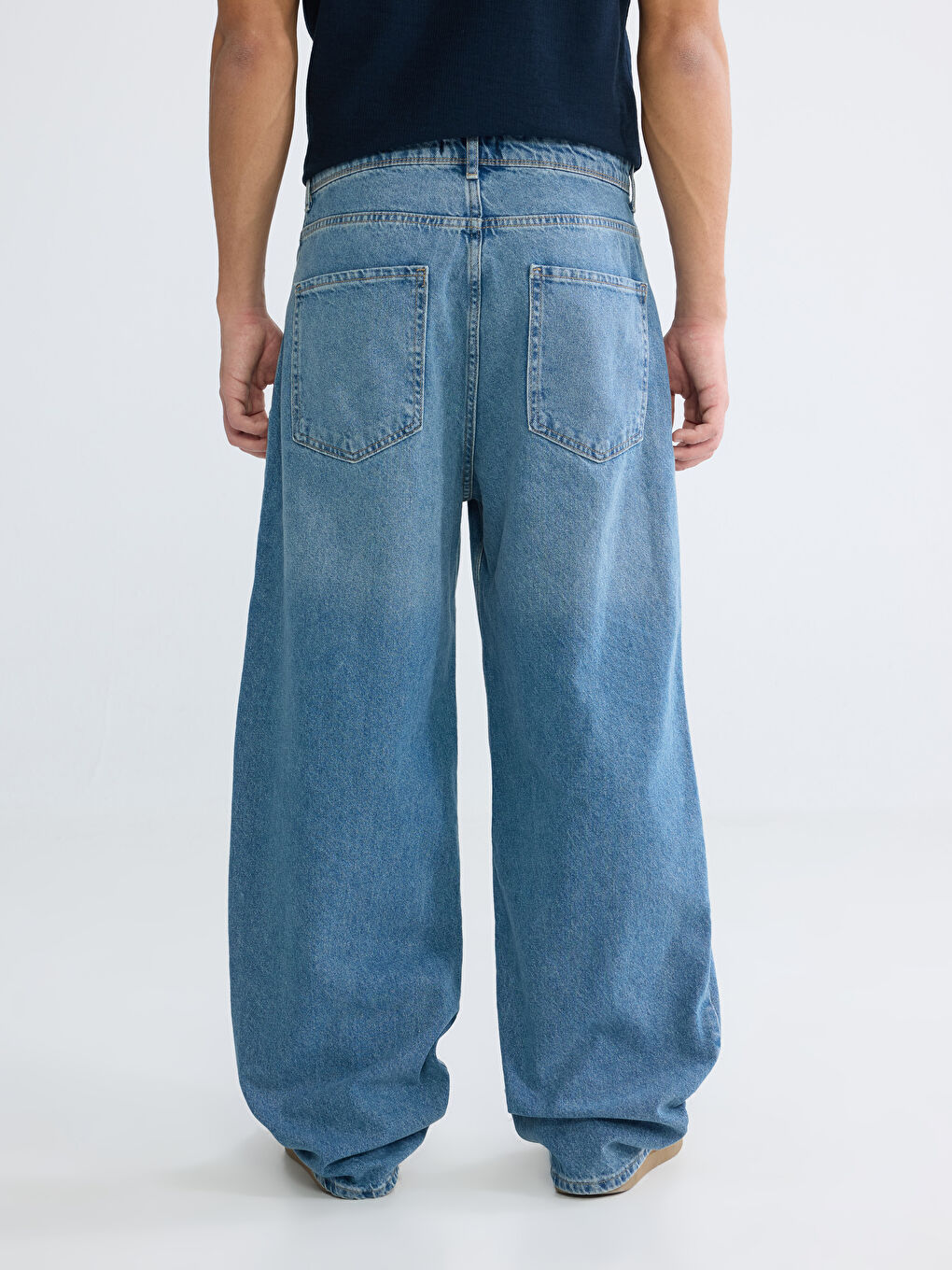 İndigo Loose Fit Erkek Jean Pantolon-5