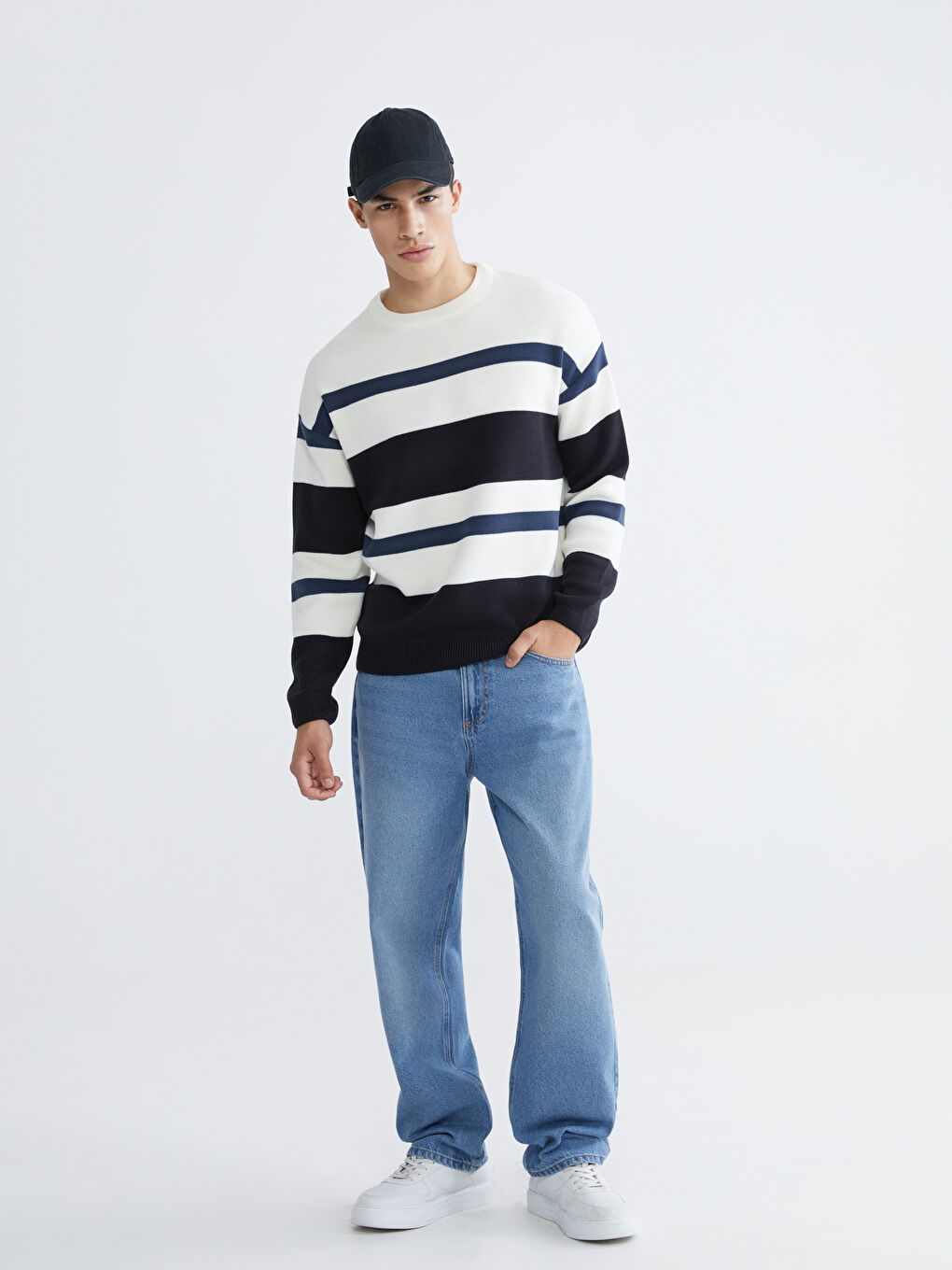 İndigo Baggy Fit Erkek Jean Pantolon