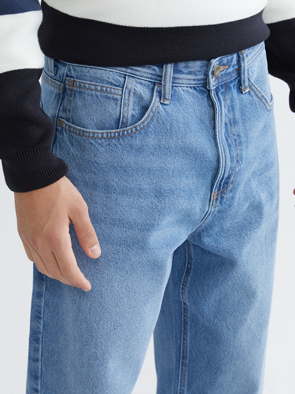 İndigo Baggy Fit Erkek Jean Pantolon-2