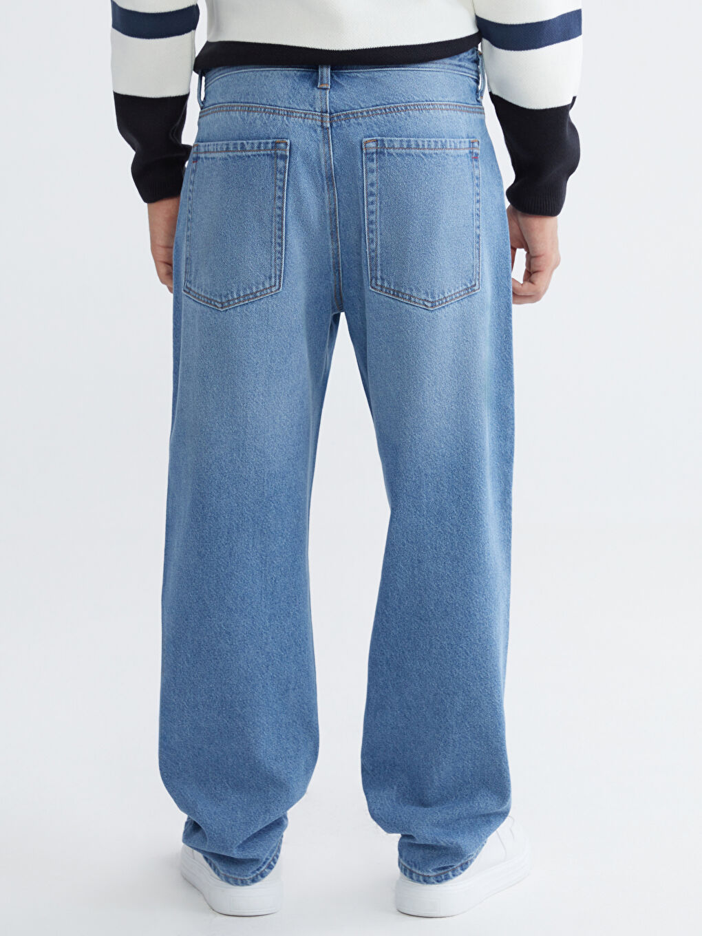 İndigo Baggy Fit Erkek Jean Pantolon-3