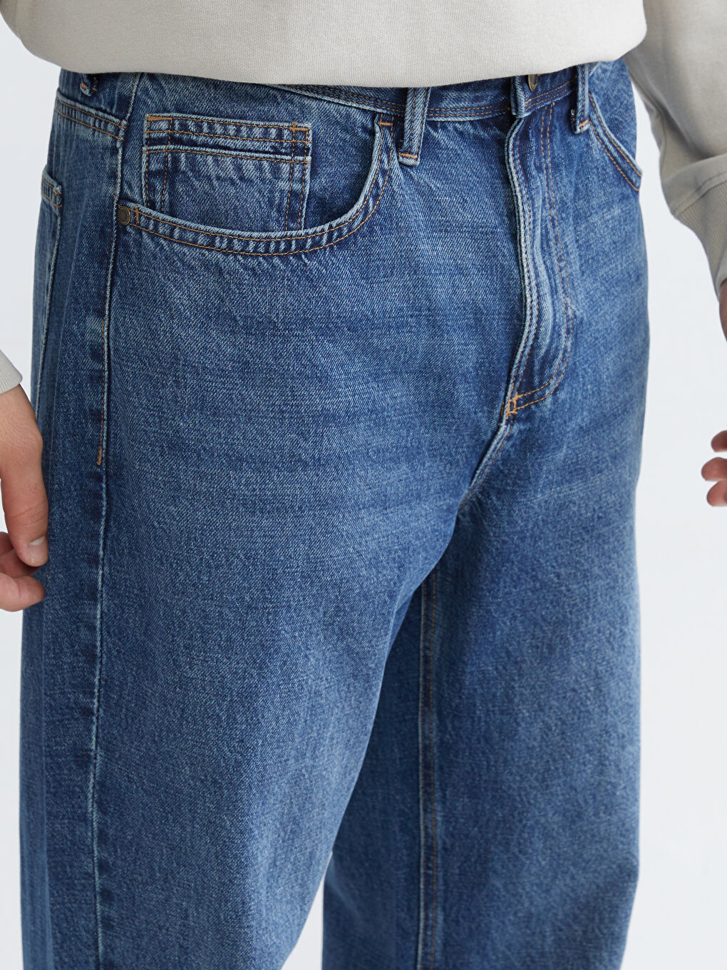 İndigo Straight Fit Erkek Jean Pantolon-2