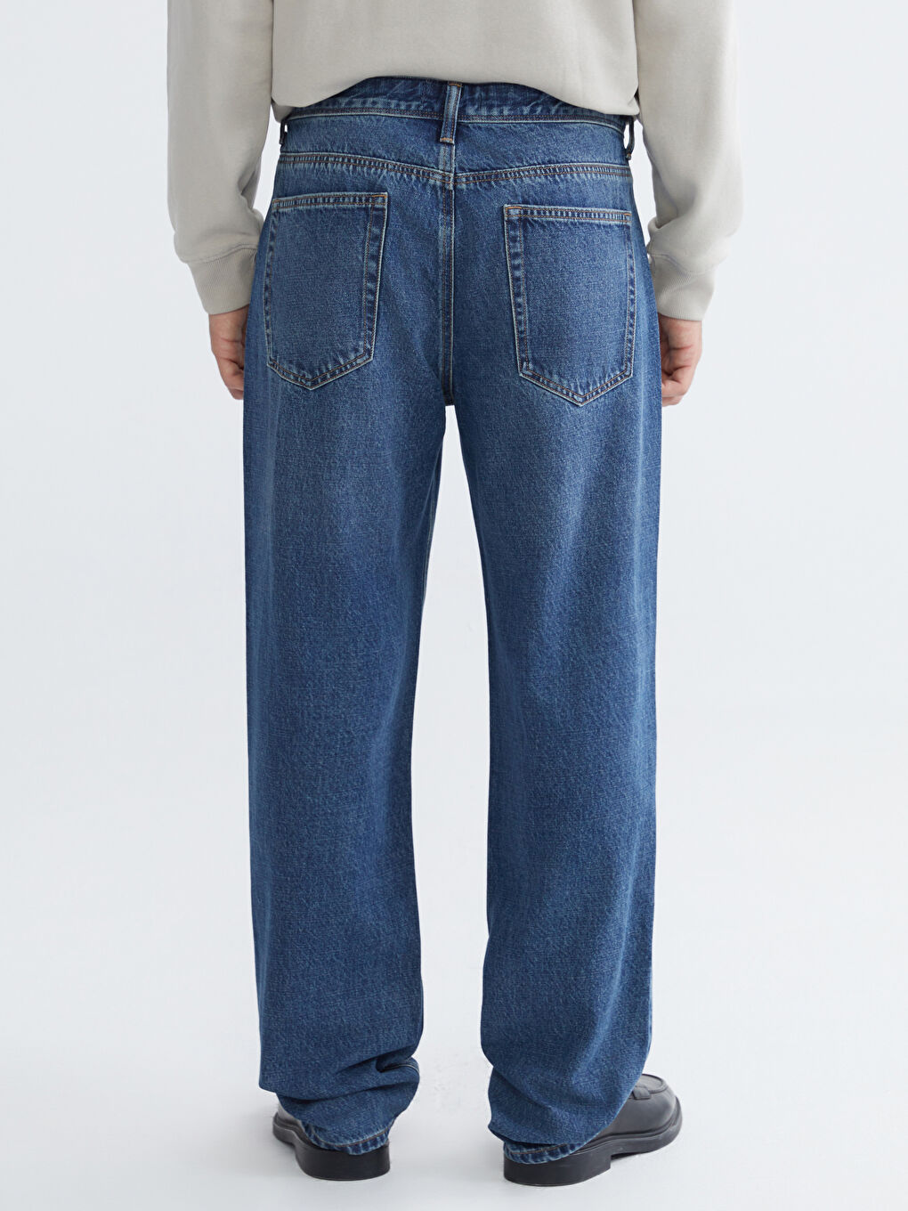 İndigo Straight Fit Erkek Jean Pantolon-3