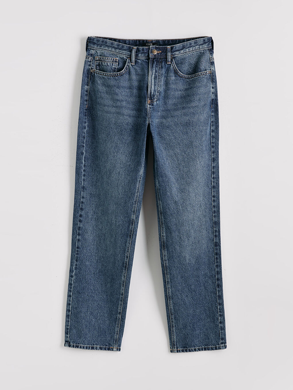 İndigo Straight Fit Erkek Jean Pantolon-4
