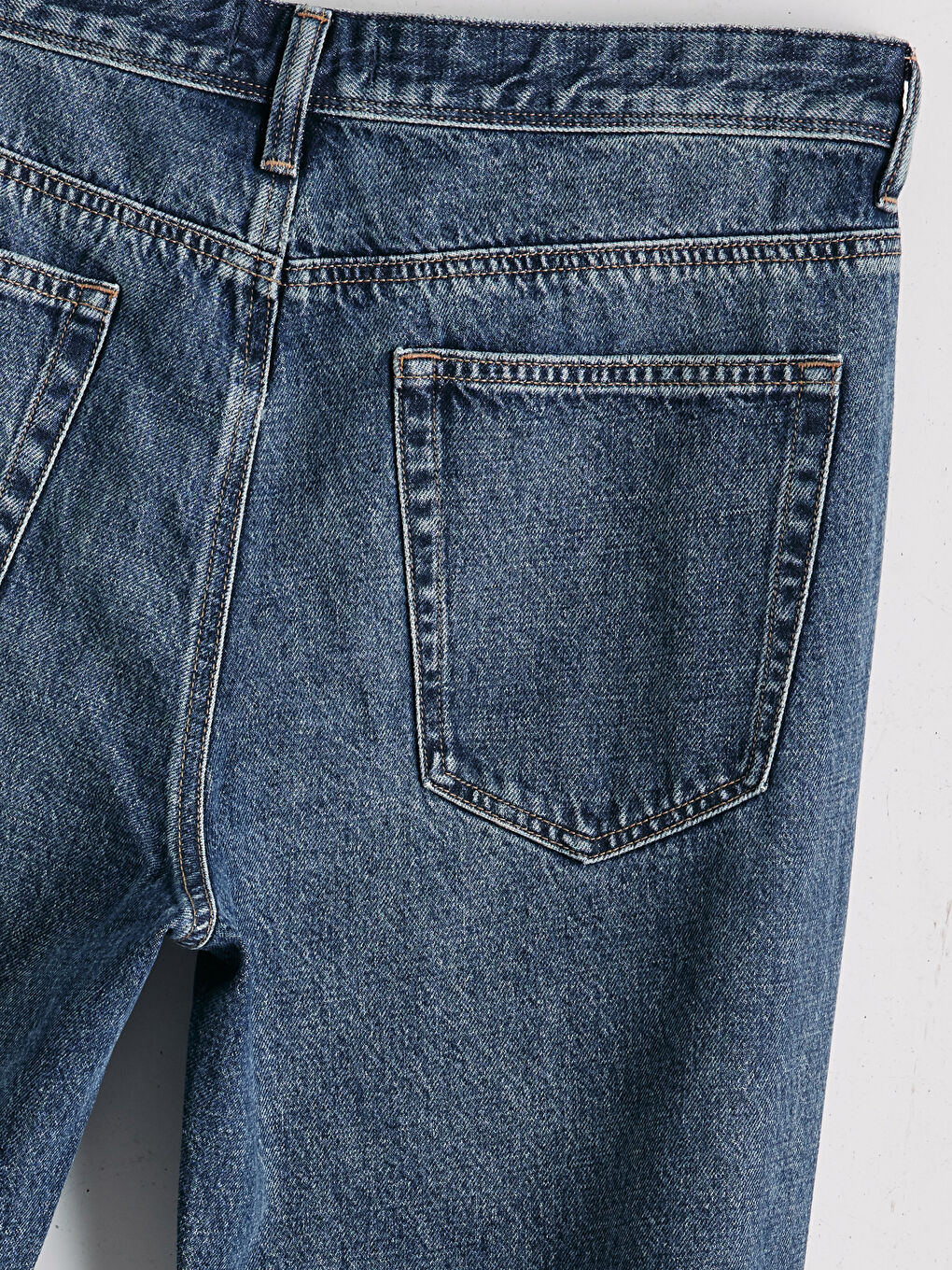 İndigo Straight Fit Erkek Jean Pantolon-5