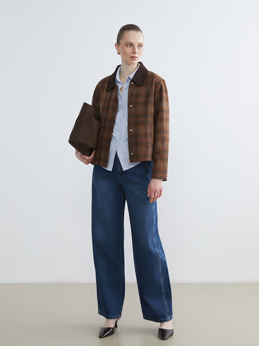 İndigo Baggy Fit Kadın Jean Pantolon