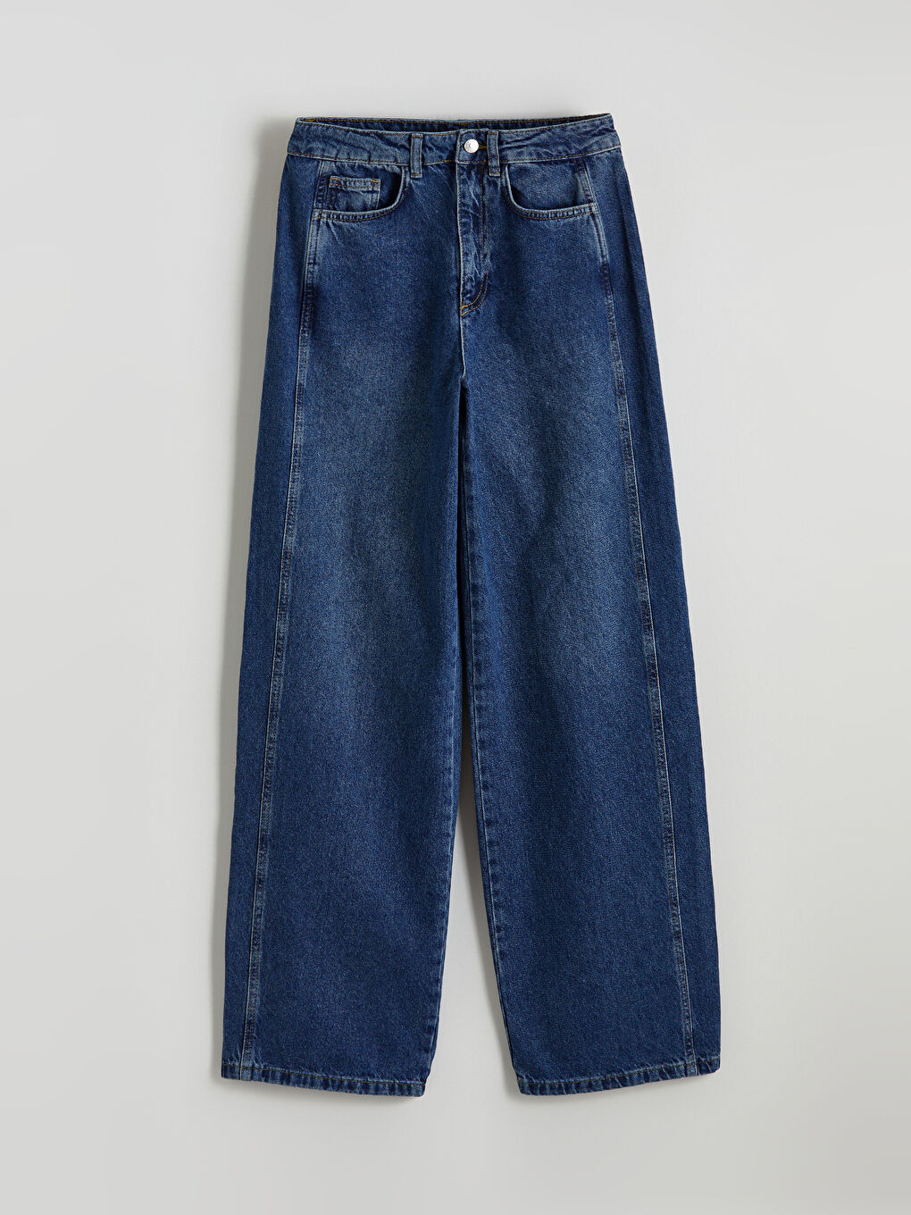 İndigo Baggy Fit Kadın Jean Pantolon-4