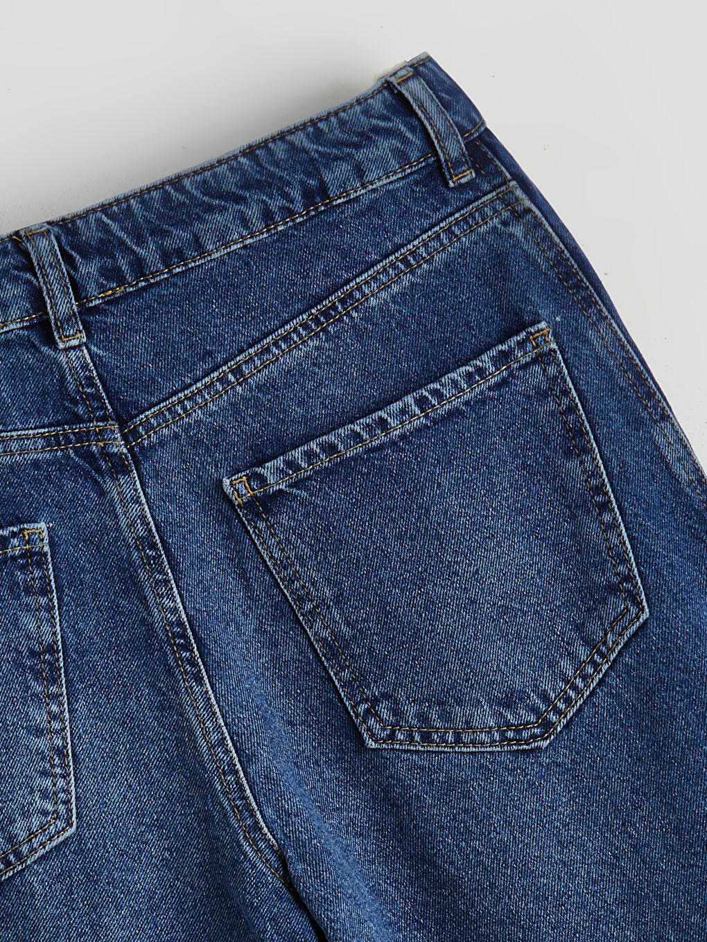 İndigo Baggy Fit Kadın Jean Pantolon-5