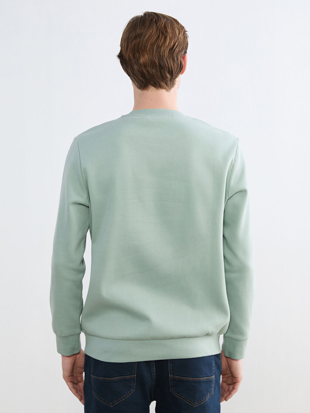 Men's Crew Neck Printed Heavy Sweatshirt-3