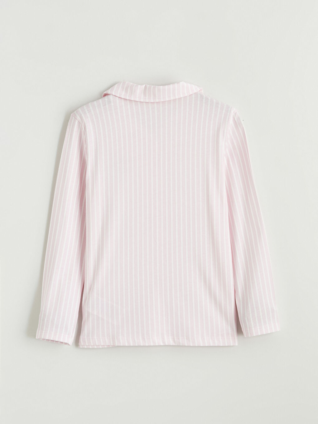 Beyaz Gömlek Yaka Kız Çocuk Pijama Takımı-3