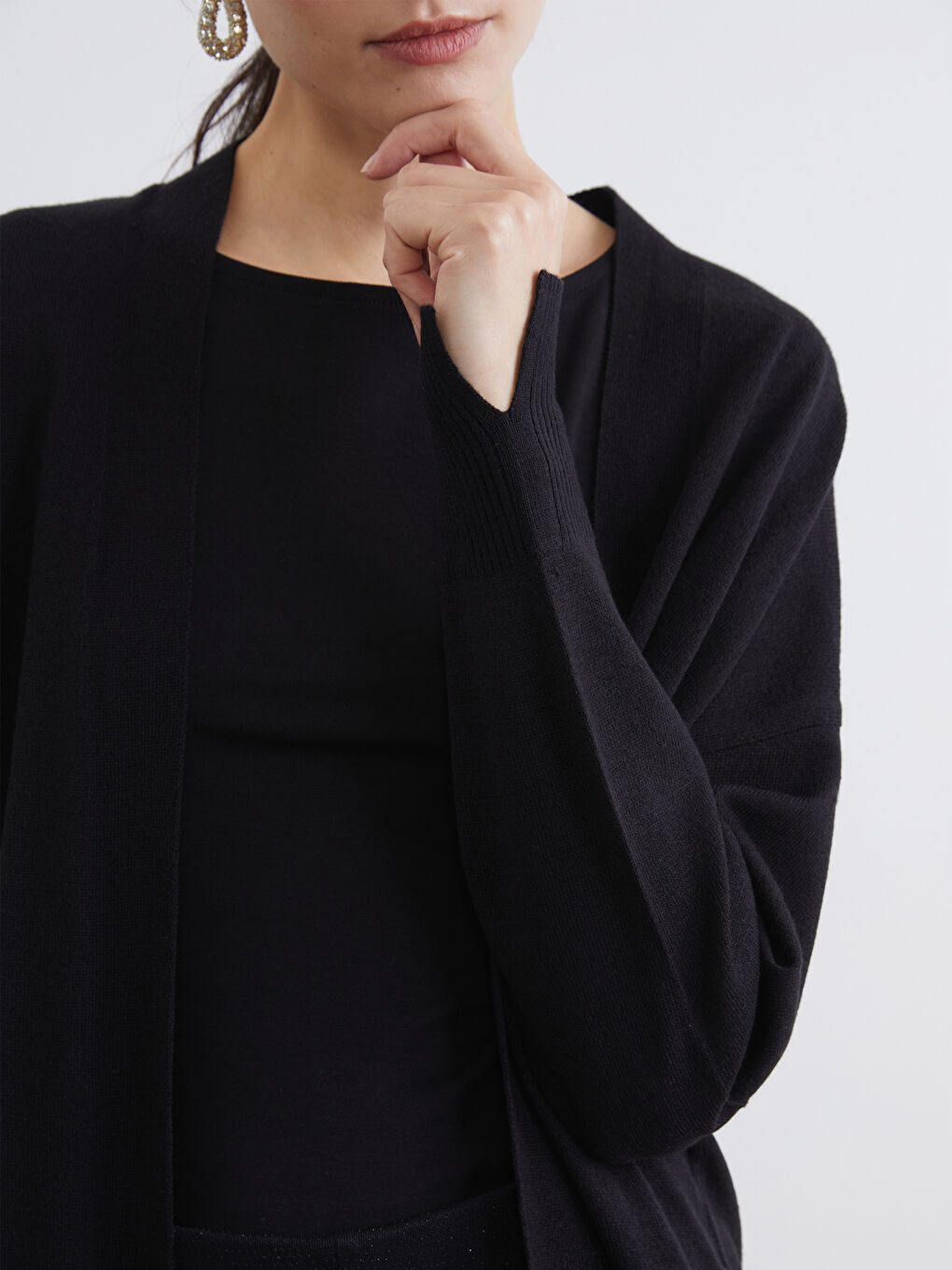 Shawl Collar Women's Knitwear Cardigan-2