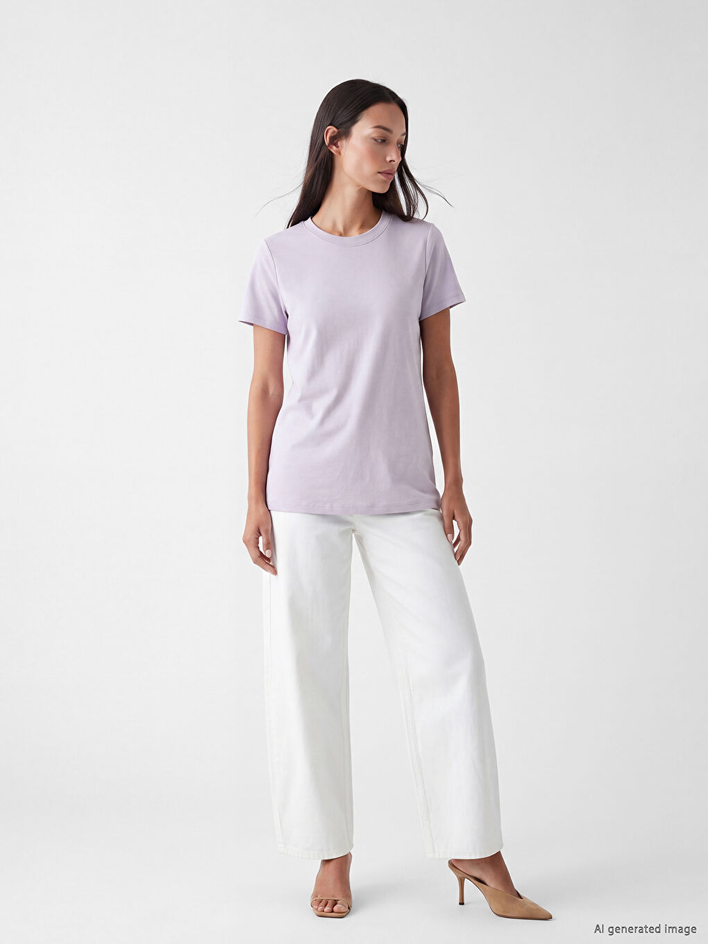 Crew Neck Women's T-Shirt-1